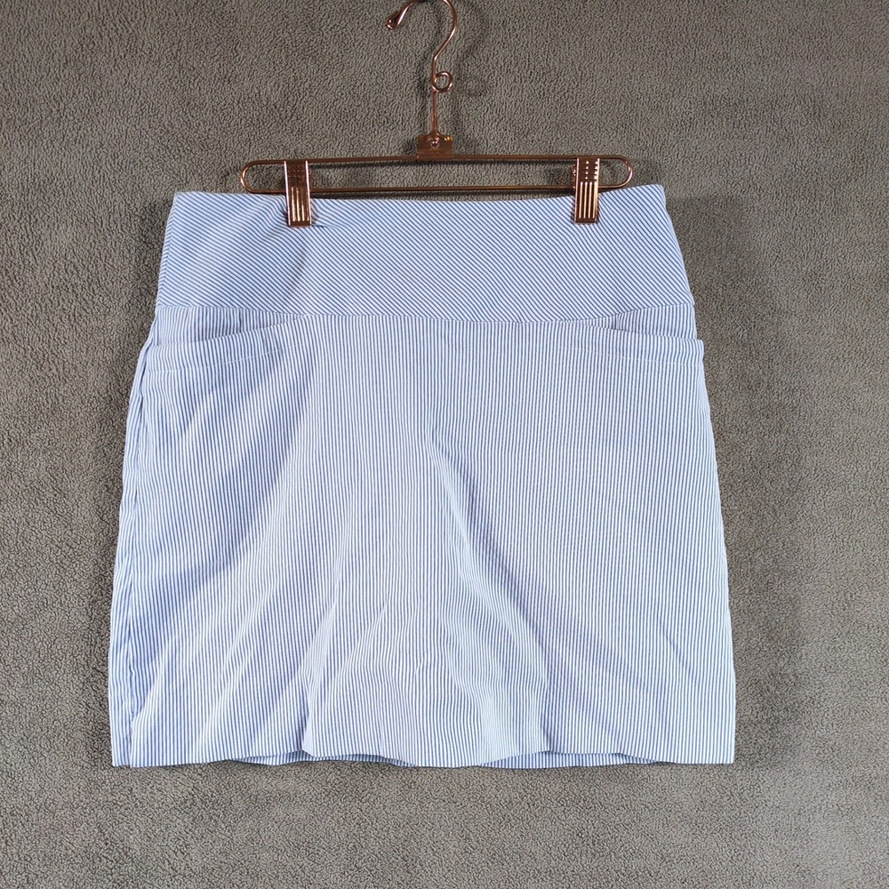 S.C.‎ & Co Mens Blue White Striped Skort Pull On Athletic Golf Tennis Size M